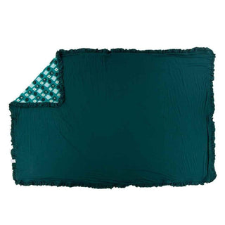 Holiday Bamboo Ruffle Toddler Blanket - Christmas Plaid, One Size Swaddling & Receiving Blankets