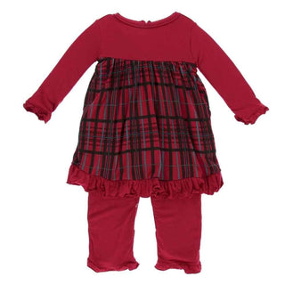 Holiday Bamboo Long Sleeve Dress Romper - Christmas Plaid Baby & Toddler Dresses