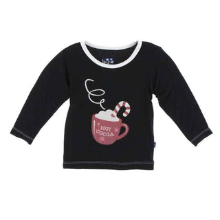 Print Bamboo Long Sleeve Tee, Midnight Hot Cocoa Baby & Toddler Tops