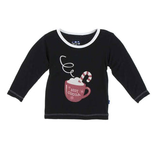 Print Bamboo Long Sleeve Tee, Midnight Hot Cocoa Baby & Toddler Tops