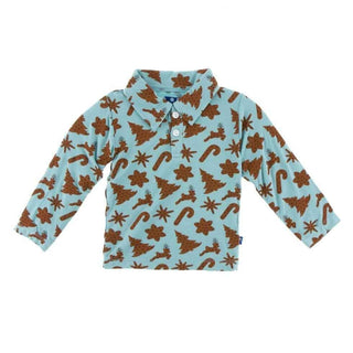 Holiday Bamboo Long Sleeve Polo Shirt, Christmas Cookies Baby & Toddler Tops