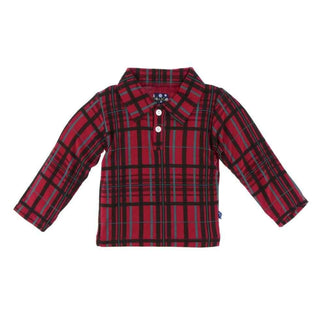 Holiday Bamboo Long Sleeve Polo Shirt, Christmas Plaid Baby & Toddler Tops