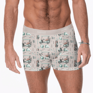 Men's Bamboo Boxer Brief - Latte Golf KicKee Pants Size: S