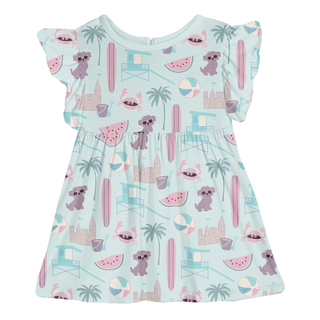Bamboo Short Sleeve Lola Swing Dress - Fresh Air Beach Day KicKee Pants Size: 2T