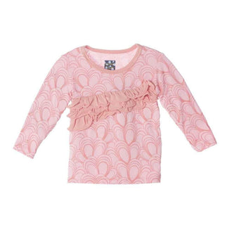 Bamboo Long Sleeve Diagonal Ruffle Tee, Lotus Mussels Baby & Toddler Tops