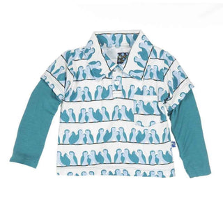 Bamboo Long Sleeve Double Layer Polo Shirt, Snowy Owls Baby & Toddler Tops