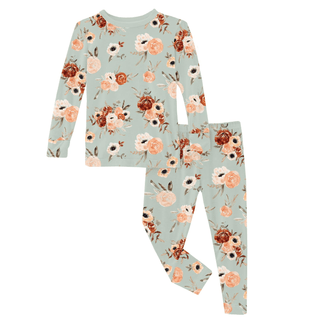 Bamboo Long Sleeve Pajama Set - Aloe Fall FloralKicKee PantsSize: 2T
