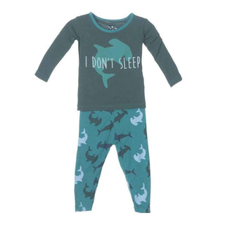 Long Sleeve Pajama Set, Lagoon Hammerhead Baby & Toddler Sleepwear