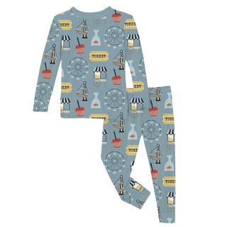 Bamboo Long Sleeve Pajama Set - Stormy Sea Fall FairKicKee PantsSize: 2T