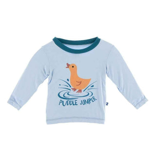 Print Bamboo Long Sleeve Easy Fit Crew Neck Tee - Pond Puddle Jumper Baby & Toddler Tops
