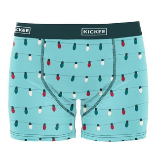 Men's Print Bamboo Boxer Brief - Iceberg Holiday Lights (WCA22) Underwear