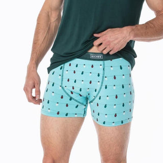 Men's Print Bamboo Boxer Brief - Iceberg Holiday Lights (WCA22) Underwear