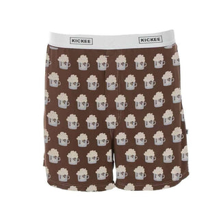 Men's Print Bamboo Boxer Short - Hot Cocoa Underwear