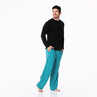 Men's Print Bamboo Long Sleeve Pajama Set - Bay Penguins KicKee Pants Size: S