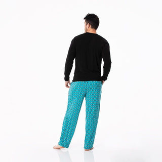 Men's Print Bamboo Long Sleeve Pajama Set - Bay Penguins KicKee Pants Size: S