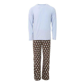 Men's Print Bamboo Long Sleeve Pajama Set - Hot Cocoa Pajamas