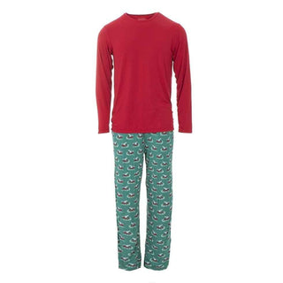 Men's Print Bamboo Long Sleeve Pajama Set - Ivy Sled Pajamas
