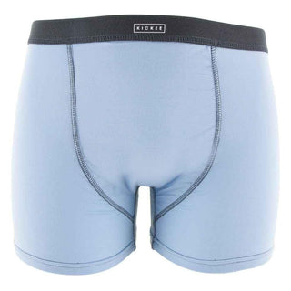 Men's Solid Bamboo Boxer Brief, Pond with Stone Underwear