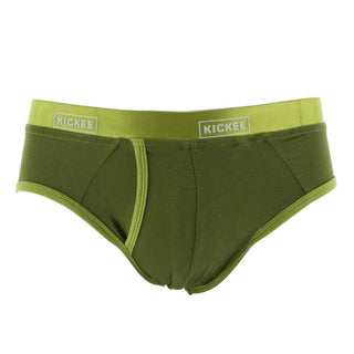 Men's Solid Bamboo Brief Underwear - Pesto with Meadow Underwear