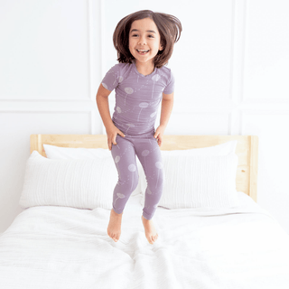 Bamboo Short Sleeve Pajama Set - Lavender Dandelion Wish Baby & Toddler Sleepwear KicKee Pants Size: 2T
