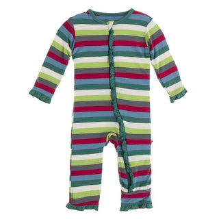 Bamboo Classic Ruffle Coverall with Zipper - 2020 Multi Stripe Baby & Toddler Sleepwear
