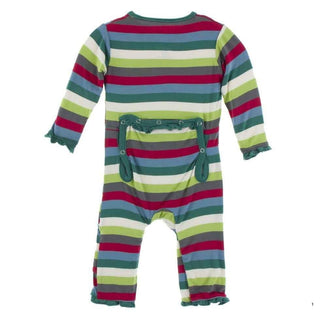 Bamboo Classic Ruffle Coverall with Zipper - 2020 Multi Stripe Baby & Toddler Sleepwear