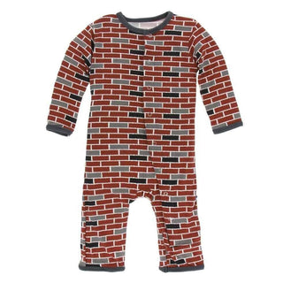 Print Bamboo Coverall with Snaps - London Brick Baby & Toddler Sleepwear