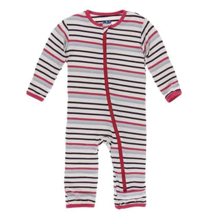Print Bamboo Coverall with Zipper - Chemistry Stripe Baby & Toddler Sleepwear