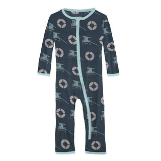 Print Bamboo Coverall with Zipper - Deep Sea Lifeguard Baby & Toddler Sleepwear