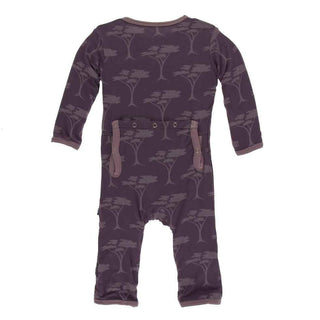 Print Bamboo Coverall with Zipper - Fig Acacia Trees Baby & Toddler Sleepwear