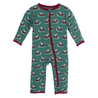 Print Bamboo Coverall with Zipper - Ivy Sled Baby & Toddler Sleepwear