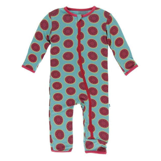 Print Bamboo Coverall with Zipper - Neptune Watermelon Baby & Toddler Sleepwear