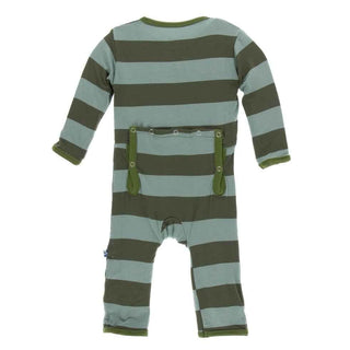 Print Coverall with Zipper - Paleontology Fauna Stripe Baby & Toddler Sleepwear