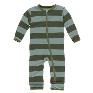 Print Coverall with Zipper - Paleontology Fauna Stripe Baby & Toddler Sleepwear