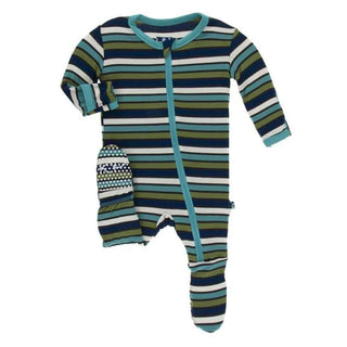 Kickee Pants Botany Grasshopper Stripe