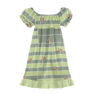 Print Bamboo Gathered Dress - Football Baby & Toddler Dresses