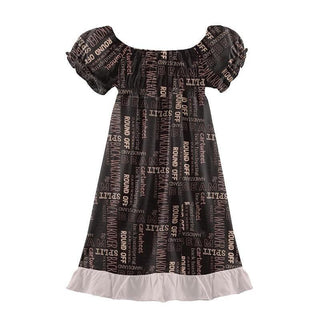 Print Bamboo Gathered Dress - Zebra Gymnastics Baby & Toddler Dresses