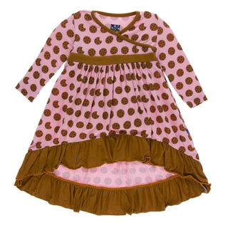 Print Long Sleeve HiLo Maxi Dress, Lotus Cookies Baby & Toddler Dresses
