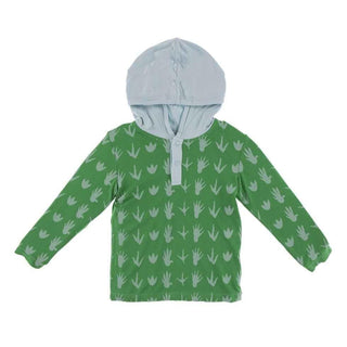 Print Bamboo Long Sleeve Hoodie Tee - Dino Tracks Baby & Toddler Outerwear