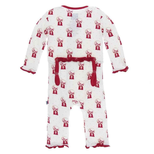 KicKee Pants Muffin Ruffle Coverall (Snap), Gumball Machine