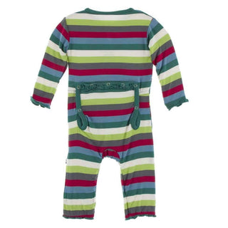 Print Bamboo Muffin Ruffle Coverall with Zipper - 2020 Multi Stripe Baby & Toddler Sleepwear