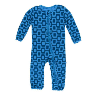 Print Bamboo Muffin Ruffle Coverall with Zipper - Ipanema Baby & Toddler Sleepwear