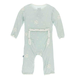 Print Bamboo Muffin Ruffle Coverall with Zipper - Spring Sky Full Moon Baby & Toddler Sleepwear