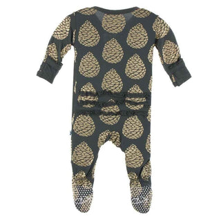 Kickee Pants Pewter Pinecones