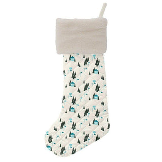 Print Bamboo Quilted Stocking, Natural Chairlift & Iceberg Icicles - One Size Holiday Stockings