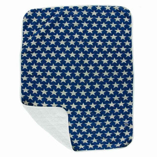 Print Bamboo Quilted Stroller Blanket - Vintage Stars, One Size Swaddling & Receiving Blankets