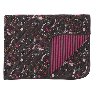 Print Bamboo Quilted Throw Blanket - Awesome Stripe & Calypso Splatter Paint Swaddling & Receiving Blankets