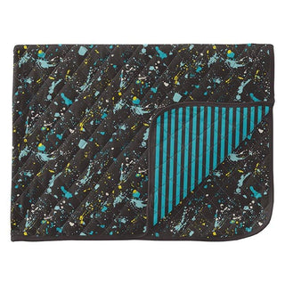Print Bamboo Quilted Throw Blanket - Rad Stripe & Confetti Splatter Paint Swaddling & Receiving Blankets