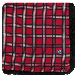 Print Bamboo Ruffle Toddler Blanket - Christmas Plaid 2019, One Size Swaddling & Receiving Blankets