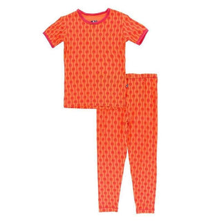 Kickee Pants Nectarine Leaf Lattice